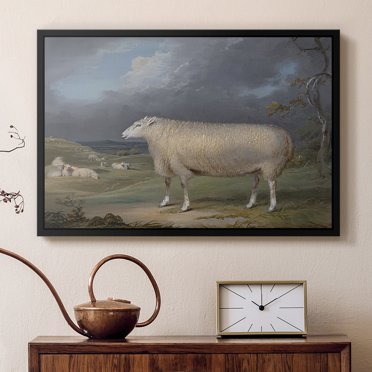 A Border Leicester Ewe, c. 1795-1800 - Floater Framed Canvas Print