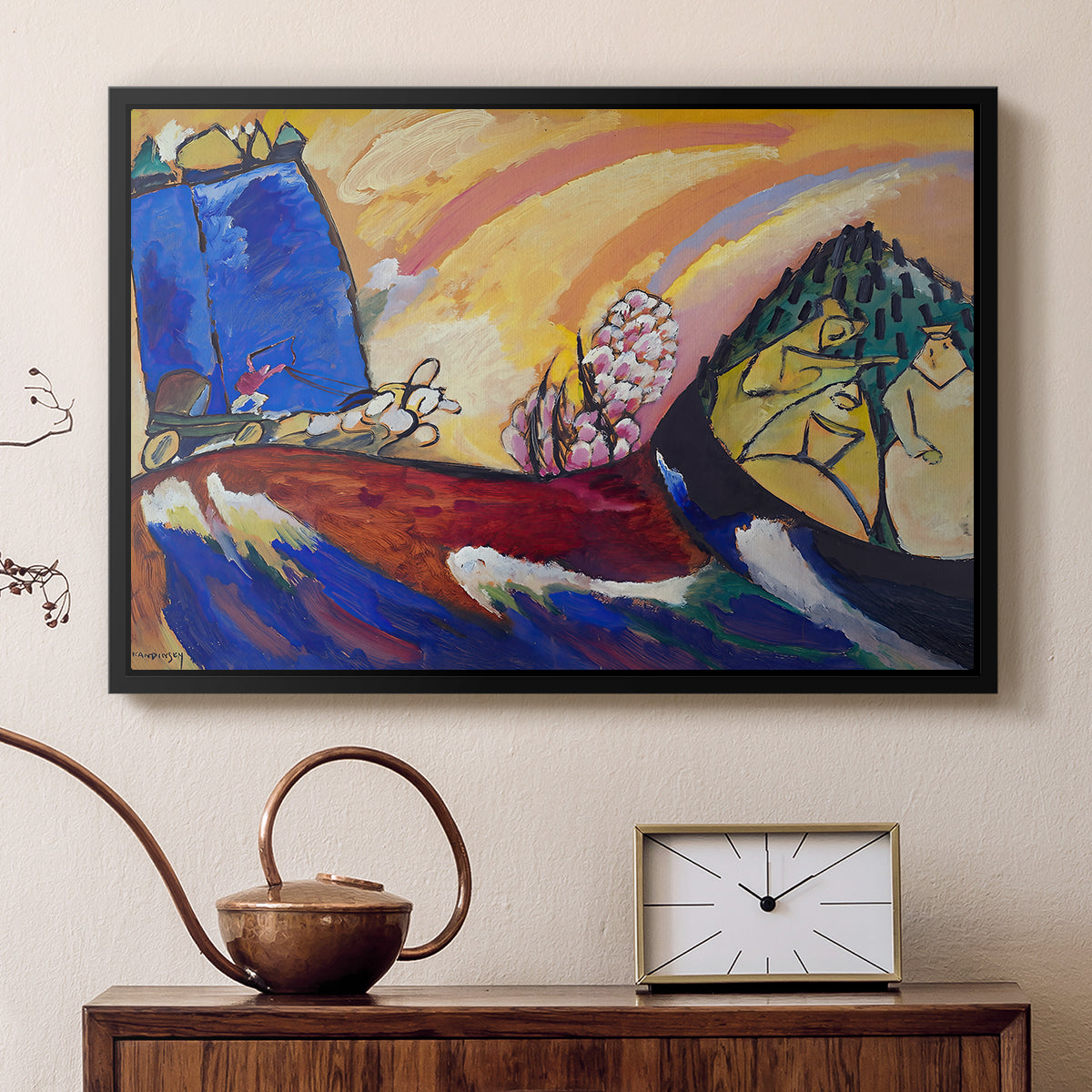 Painting with Troika, 1911 - Floater Framed Canvas Print