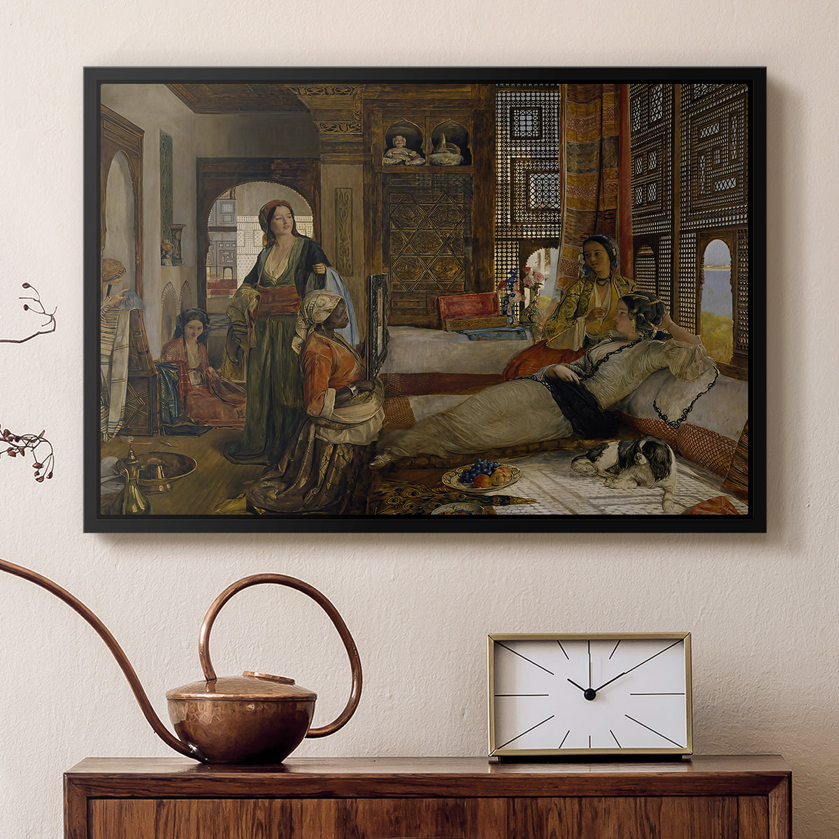 The Harem, 1876 - Floater Framed Canvas Print