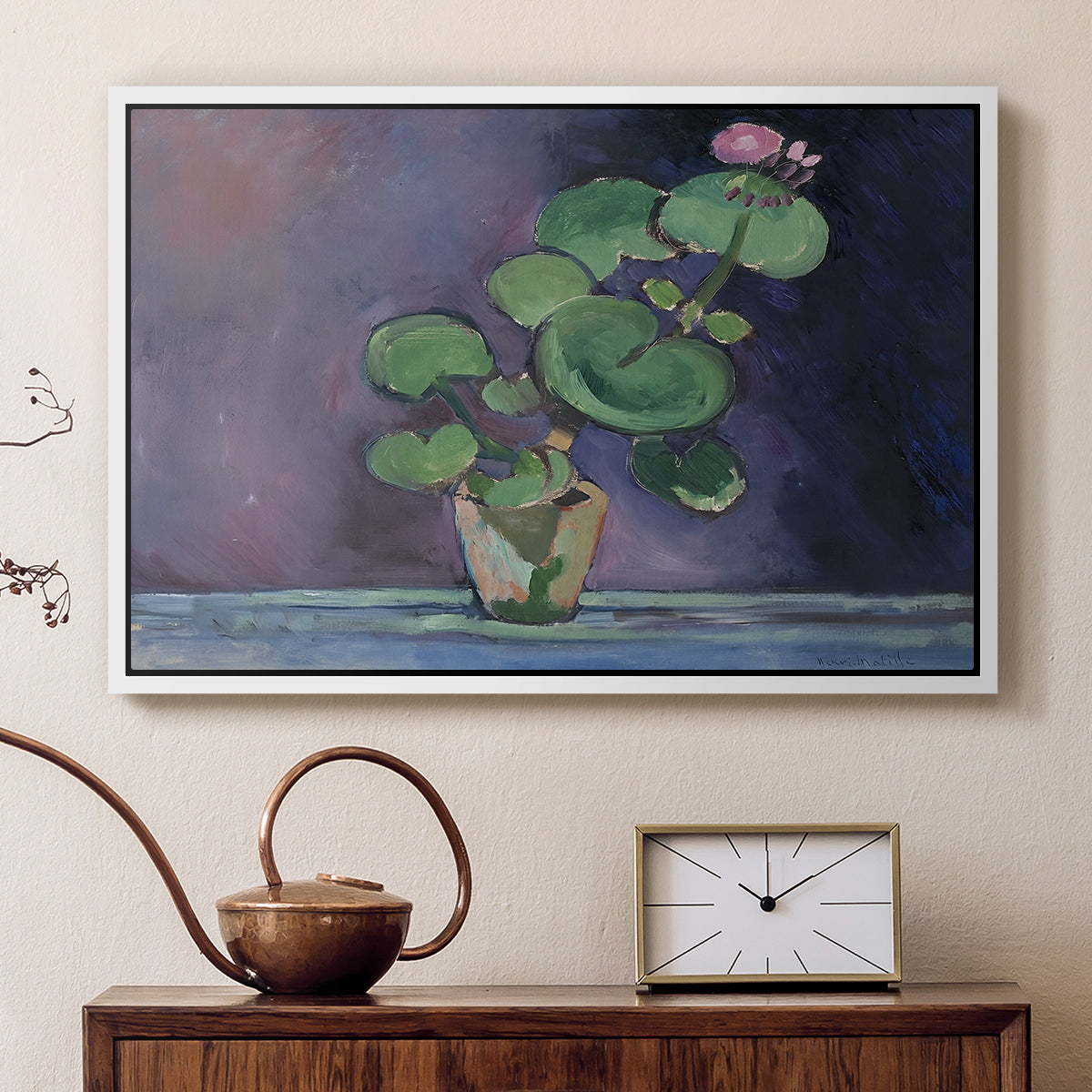 Geranium, 1909 - Floater Framed Canvas Print