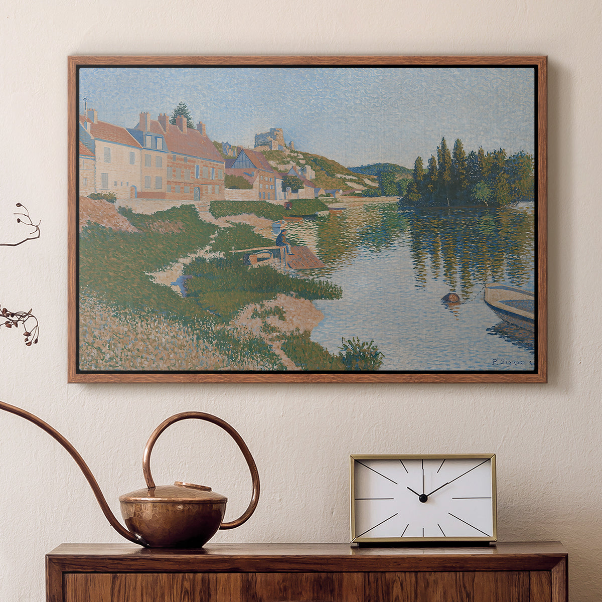 Les Andelys, Côte d'Aval, 1886 - Floater Framed Canvas Print