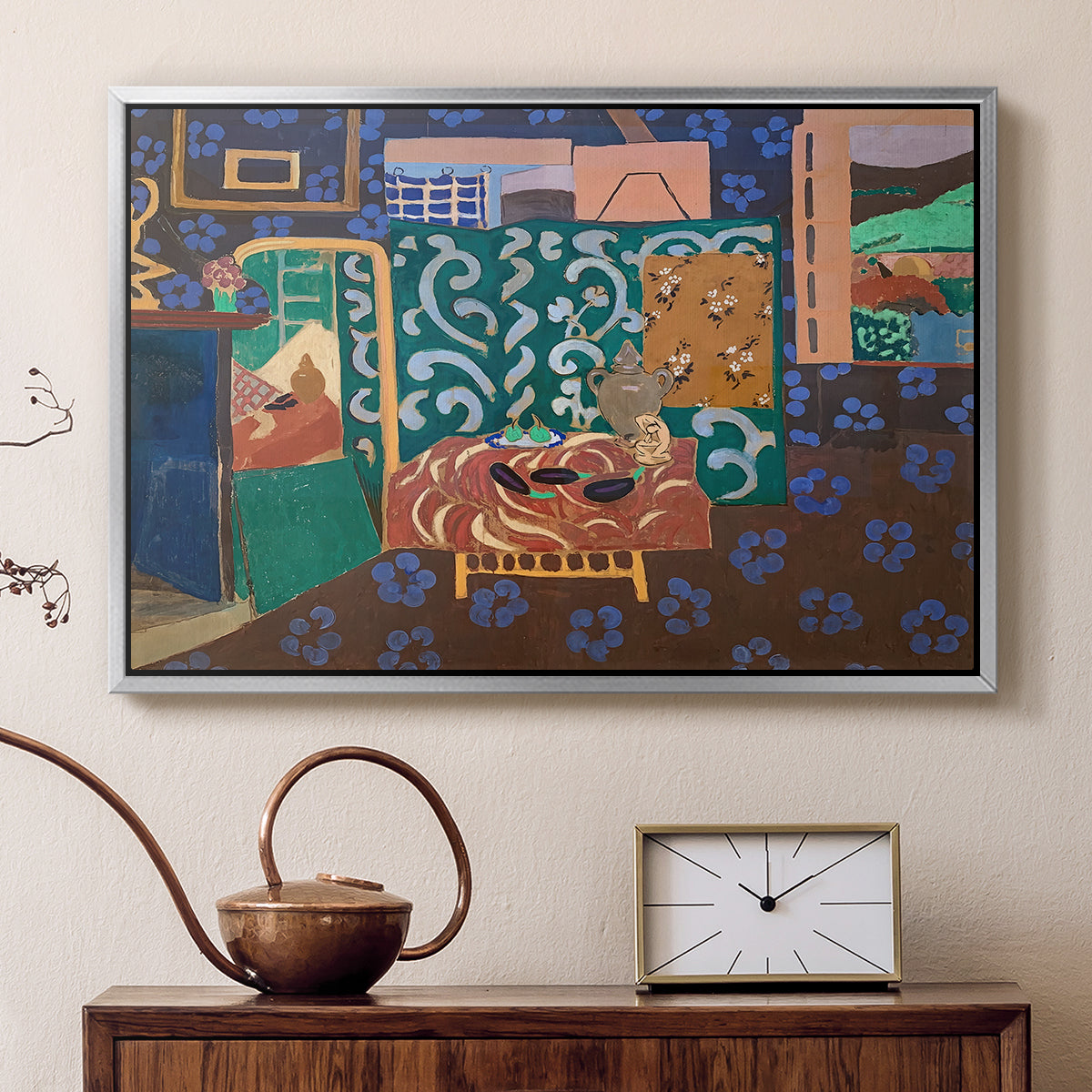 Interior with Aubergines, 1911 - Floater Framed Canvas Print