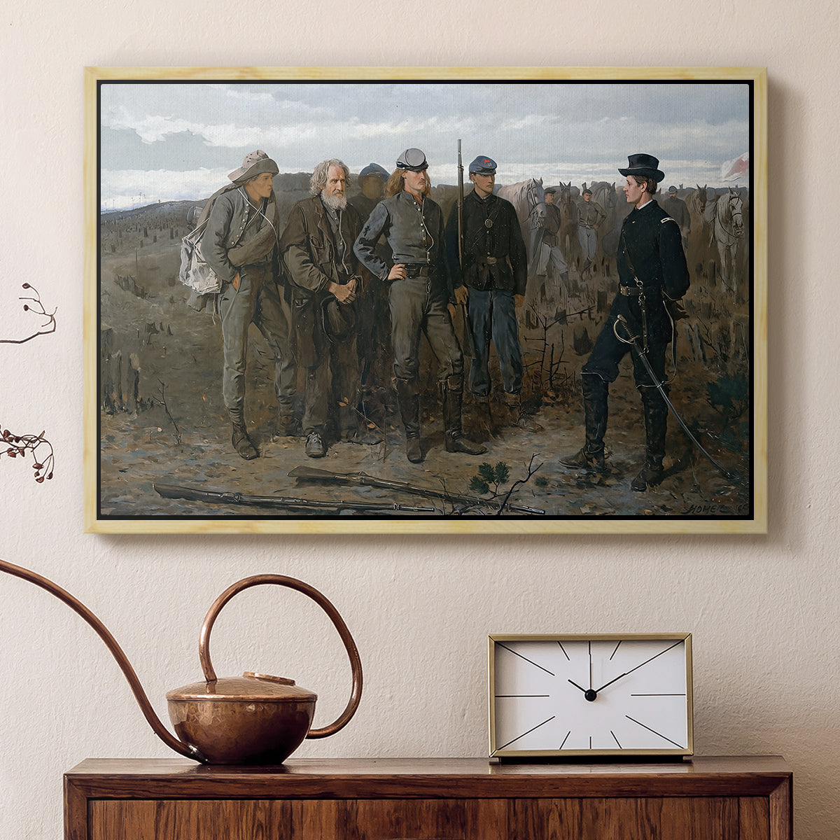 Prisoners from the Front, 1866 - Floater Framed Canvas Print