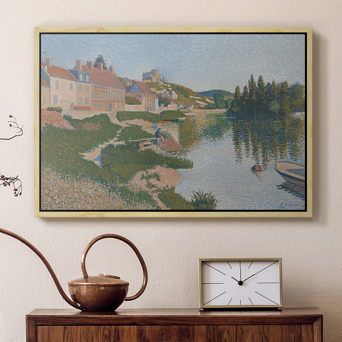Les Andelys, Côte d'Aval, 1886 - Floater Framed Canvas Print