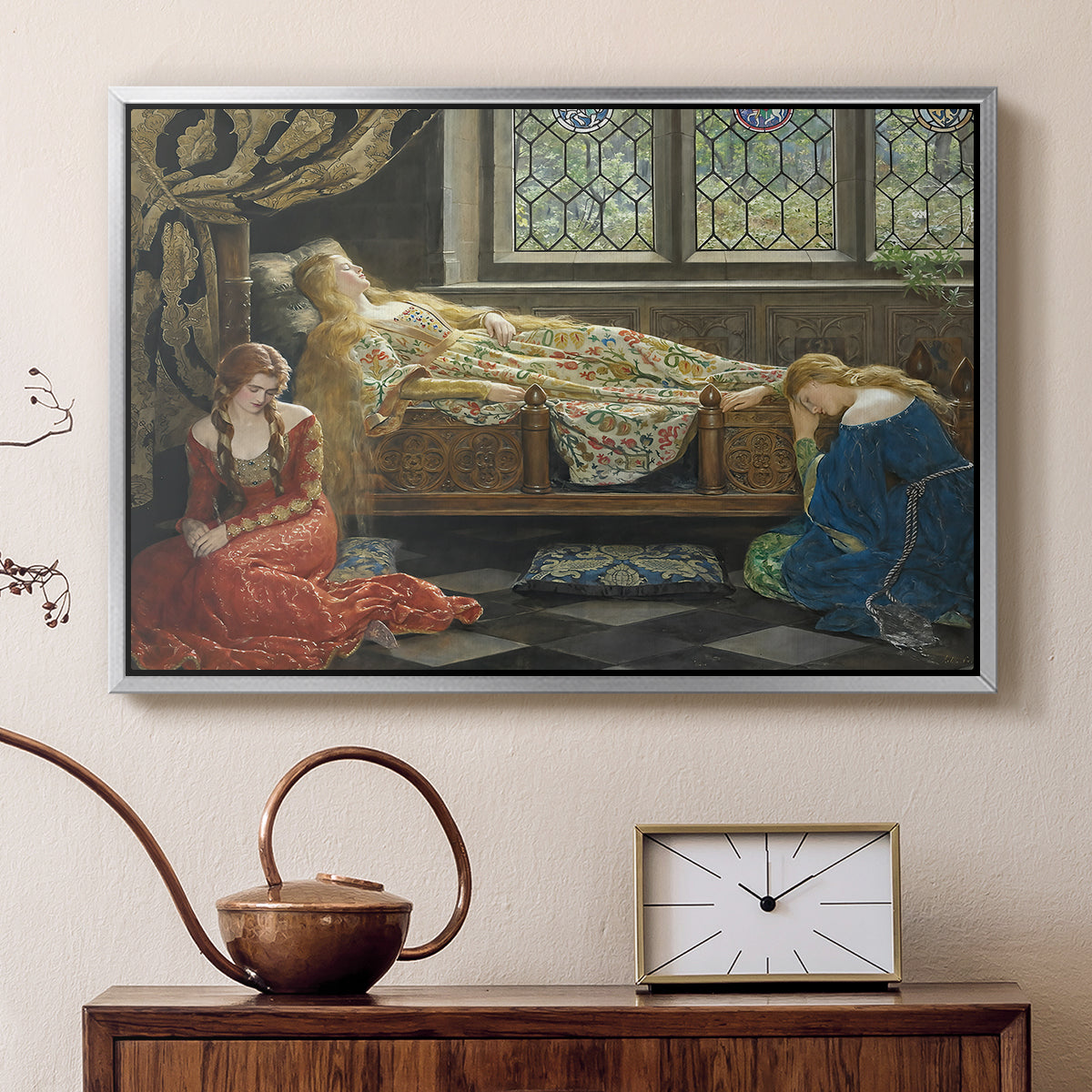 The Sleeping Beauty, 1921 - Floater Framed Canvas Print