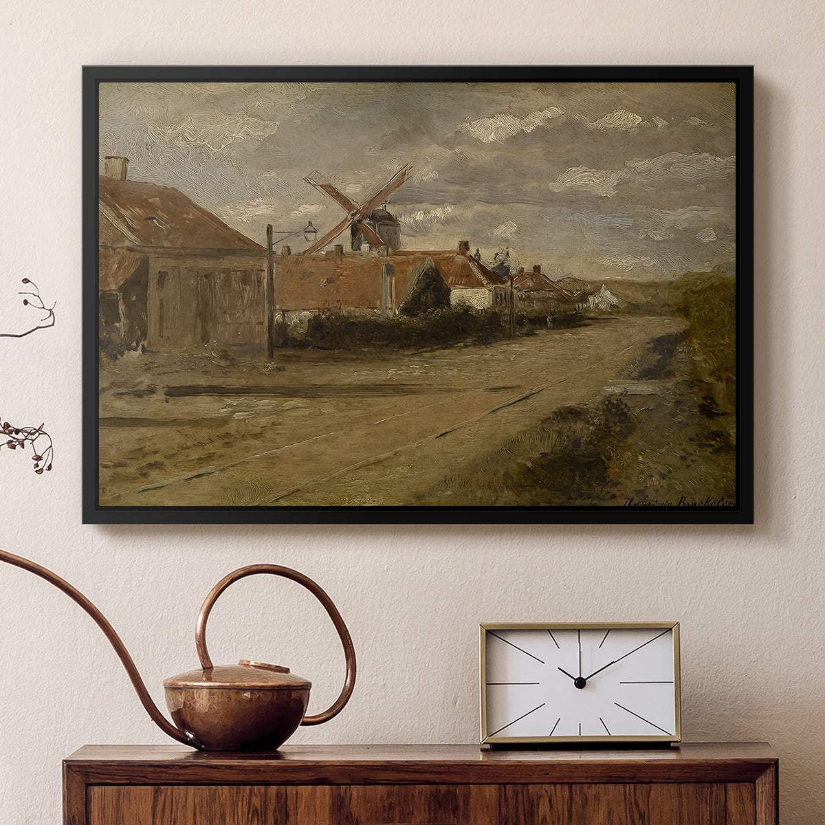 The Mill at Kiel, c. 1885-1888 - Floater Framed Canvas Print