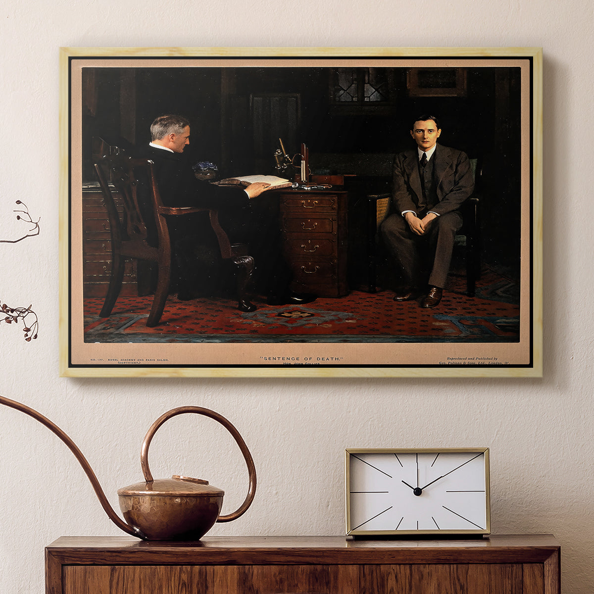 The Sentence of Death, 1908 - Floater Framed Canvas Print