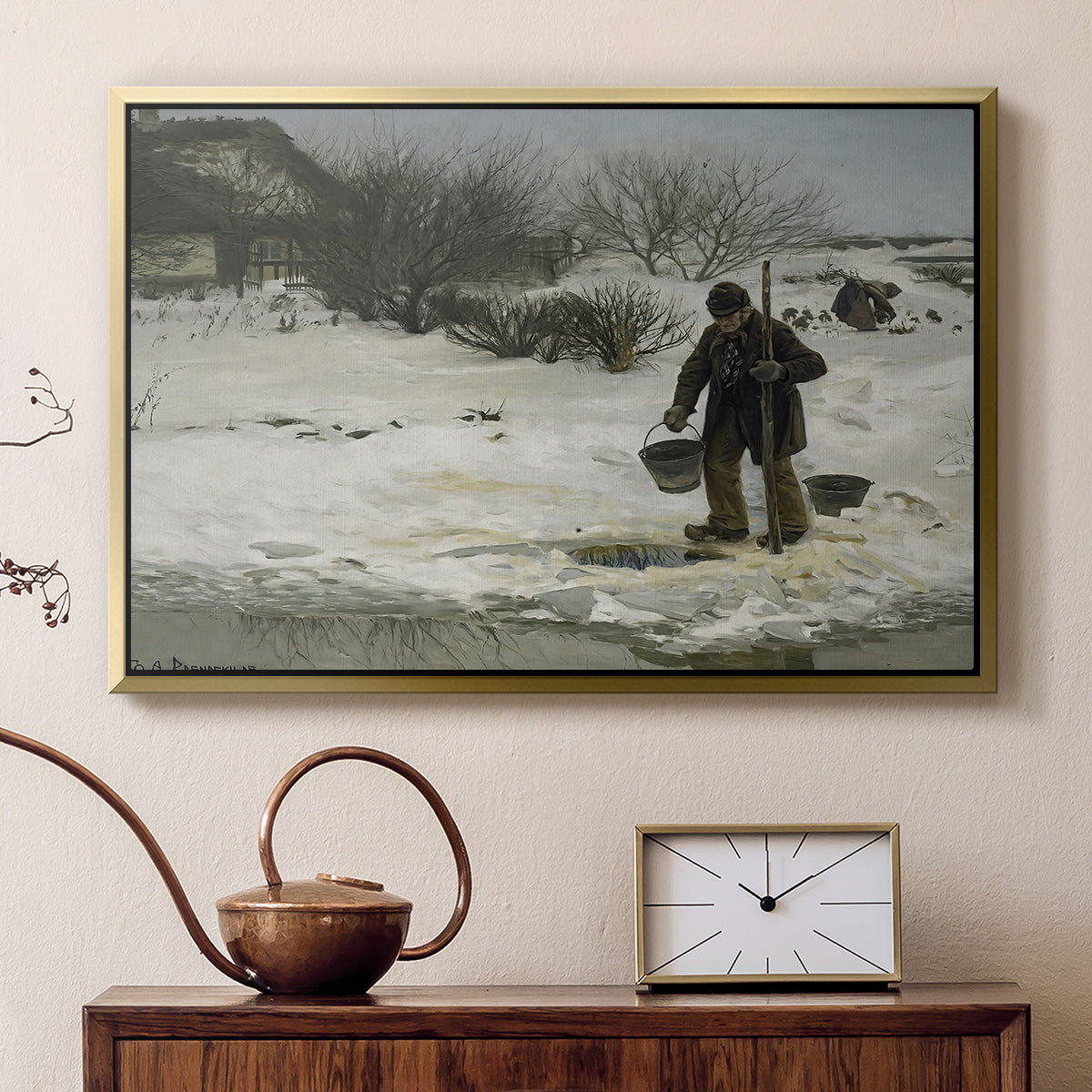 Tøsne, 1895 - Floater Framed Canvas Print