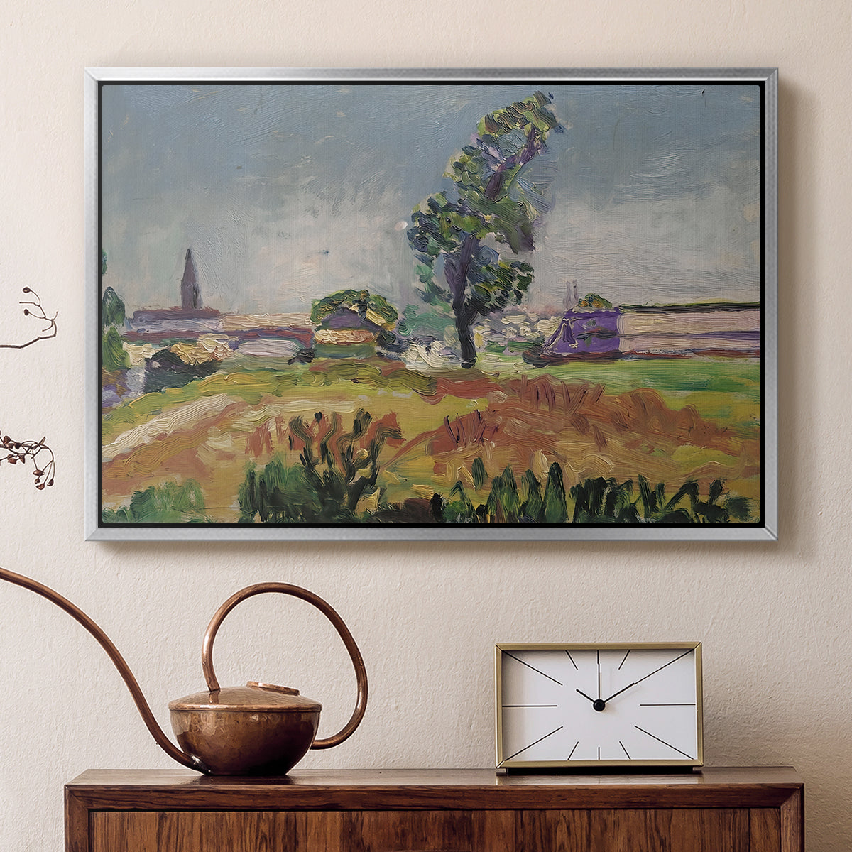 Landscape Around Toulouse, The Bridge of the Young Ladies, 1898 - Floater Framed Canvas Print