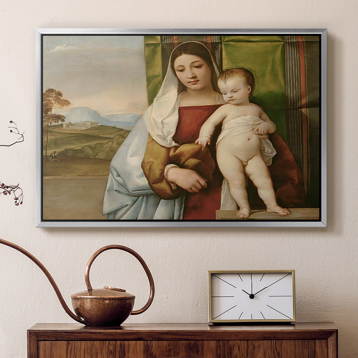 The Gypsy Madonna (La Zingarella), c. 1510-1511 - Floater Framed Canvas Print