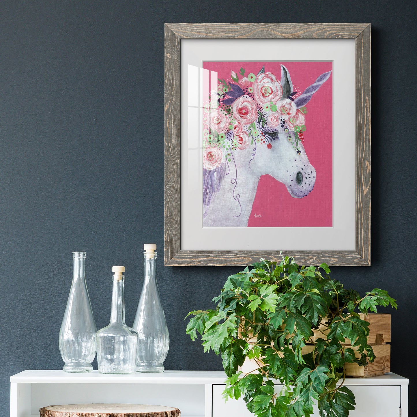 Unicorn II - Premium Framed Print - Distressed Barnwood Frame - Ready to Hang