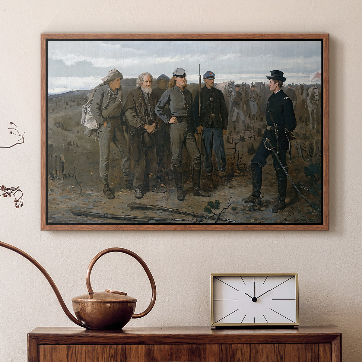 Prisoners from the Front, 1866 - Floater Framed Canvas Print