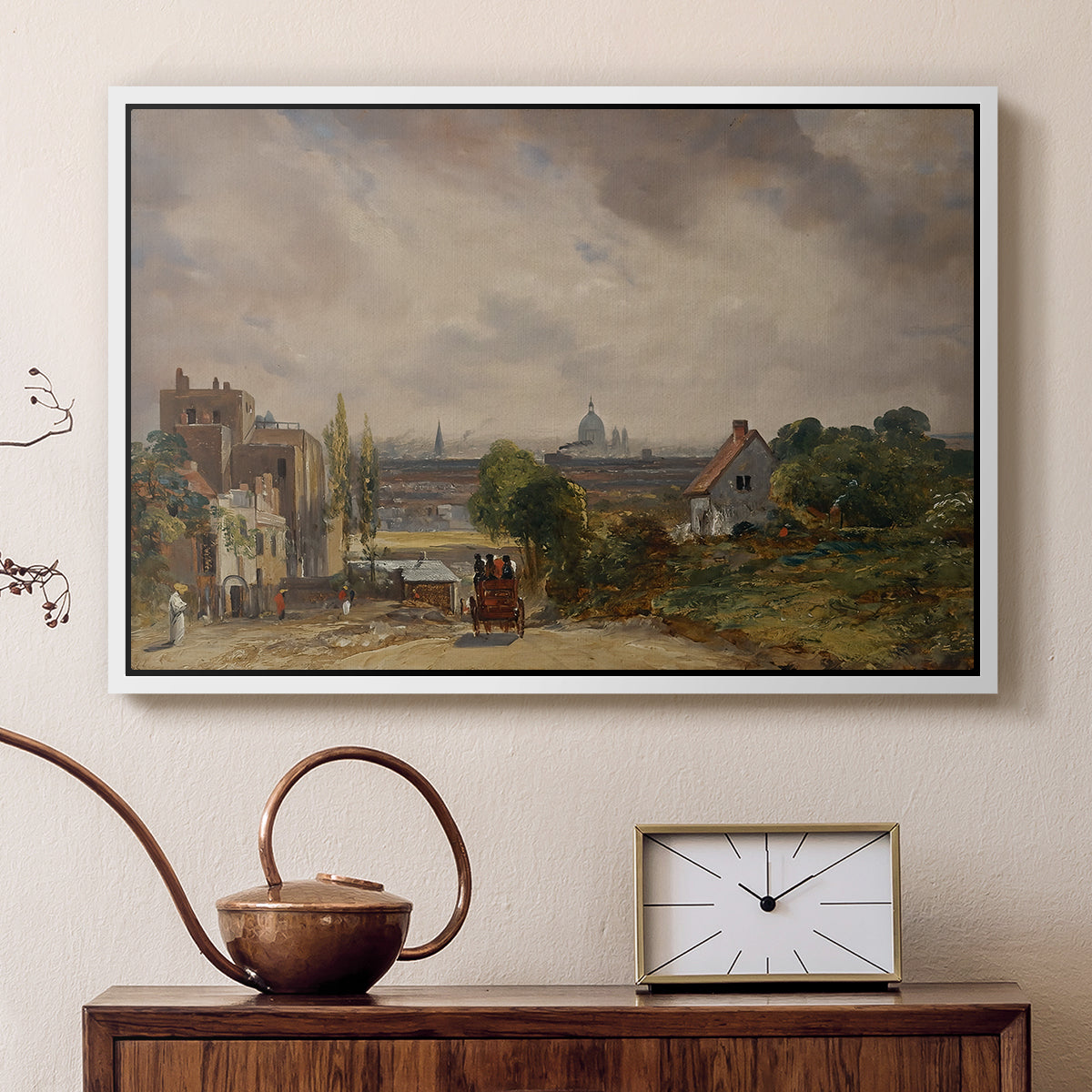 Sir Richard Steele's Cottage, Hampstead, c. 1832 - Floater Framed Canvas Print