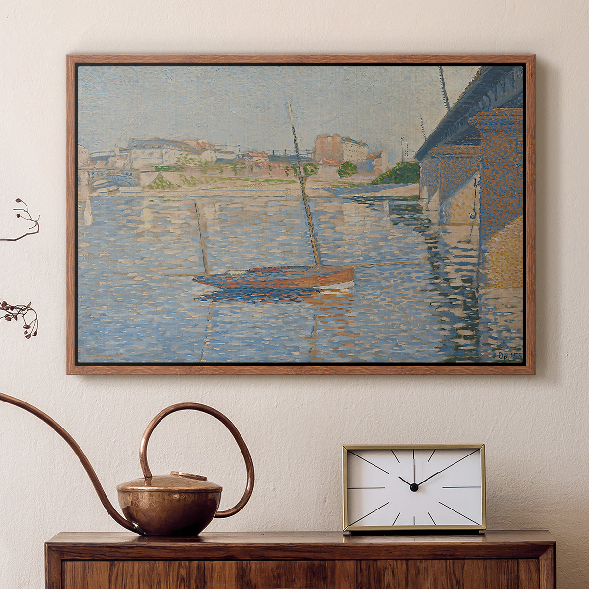 Le Clipper, Asnières, 1887 - Floater Framed Canvas Print