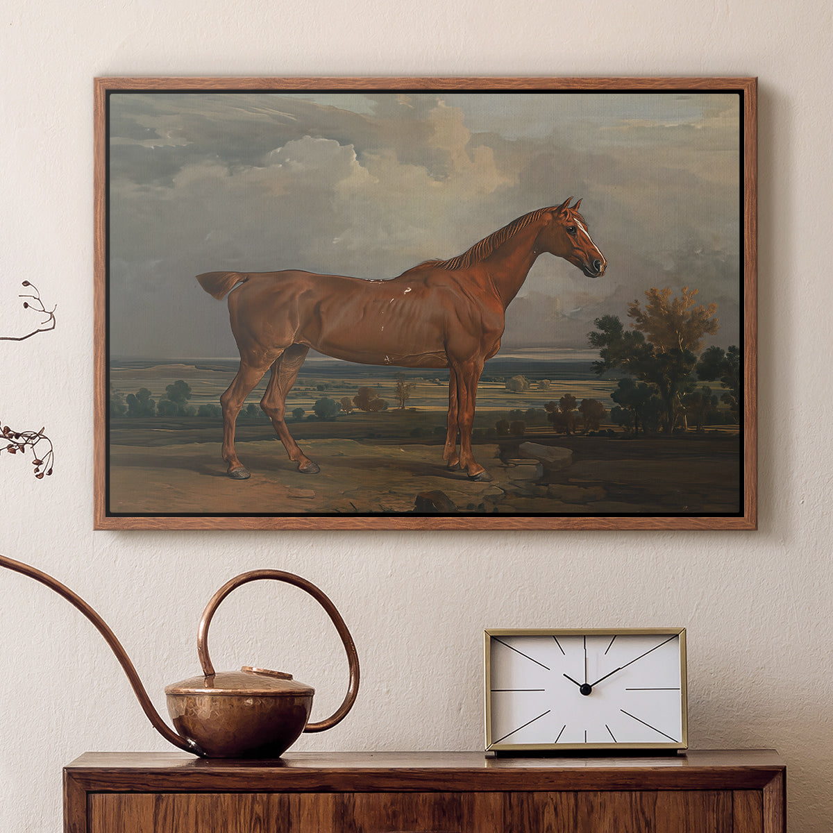 Hunter in a Landscape, 1810 - Floater Framed Canvas Print