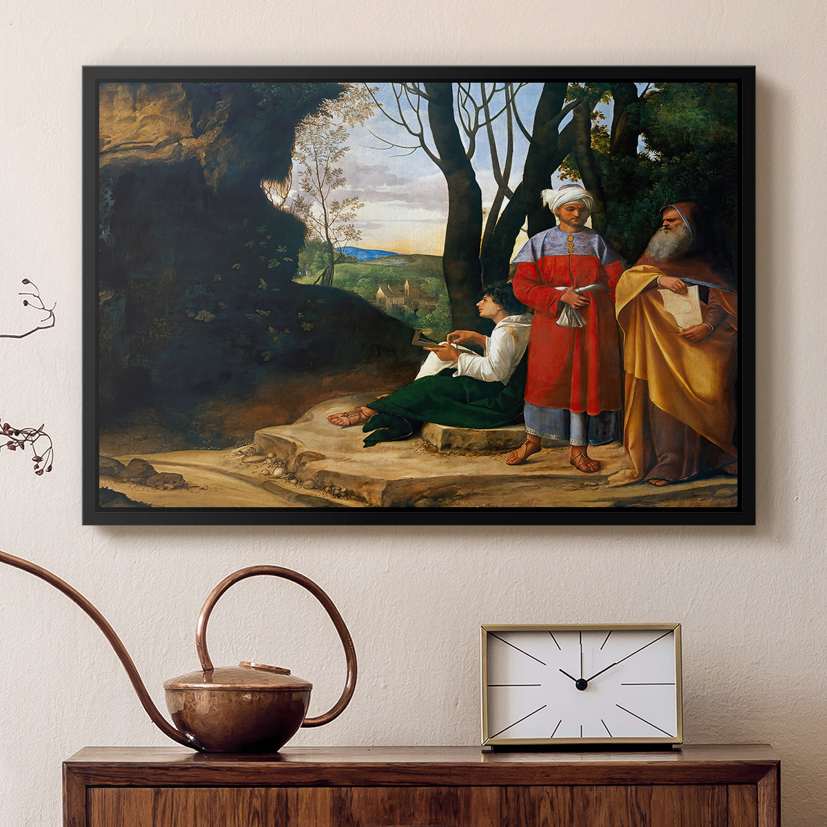 The Three Philosophers, c. 1508-1509 - Floater Framed Canvas Print