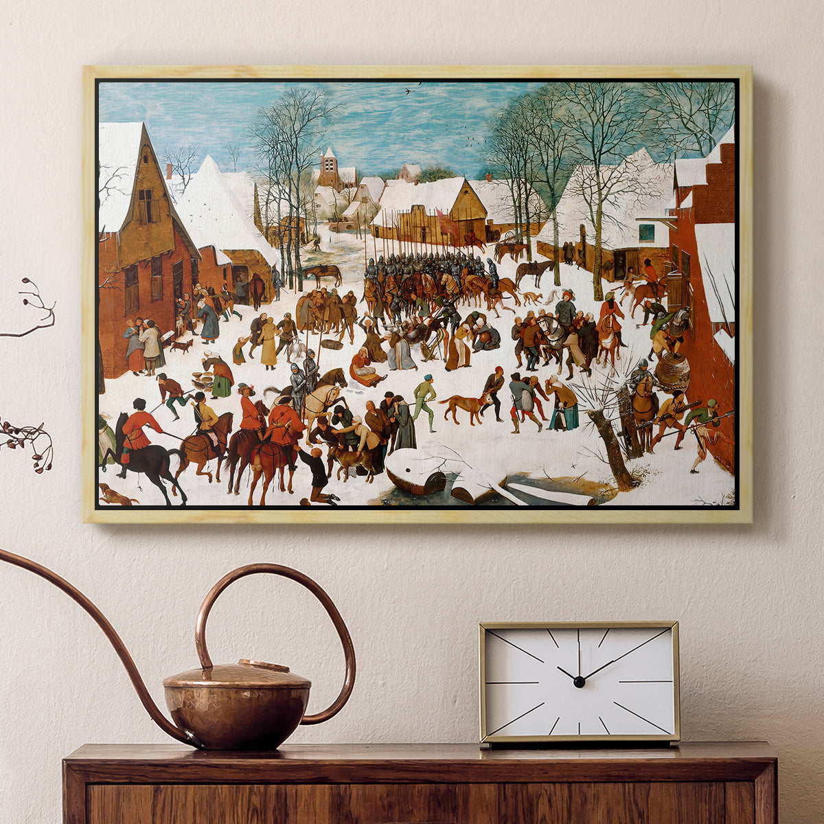 Massacre of the Innocents, c. 1565-1567 - Floater Framed Canvas Print