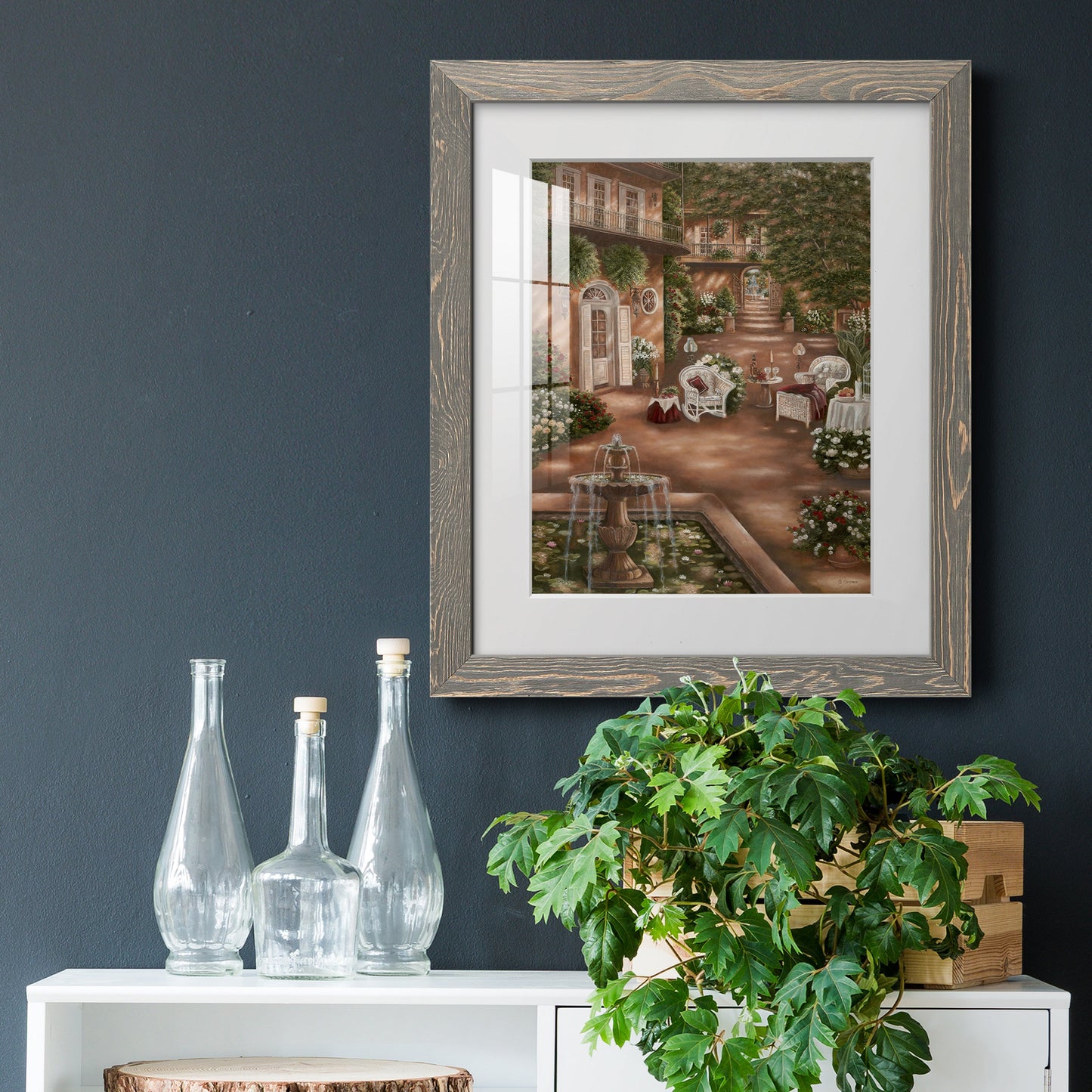 Evening Cocktails I - Premium Framed Print - Distressed Barnwood Frame - Ready to Hang