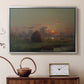 Haystack at Sunset, 1880 - Floater Framed Canvas Print