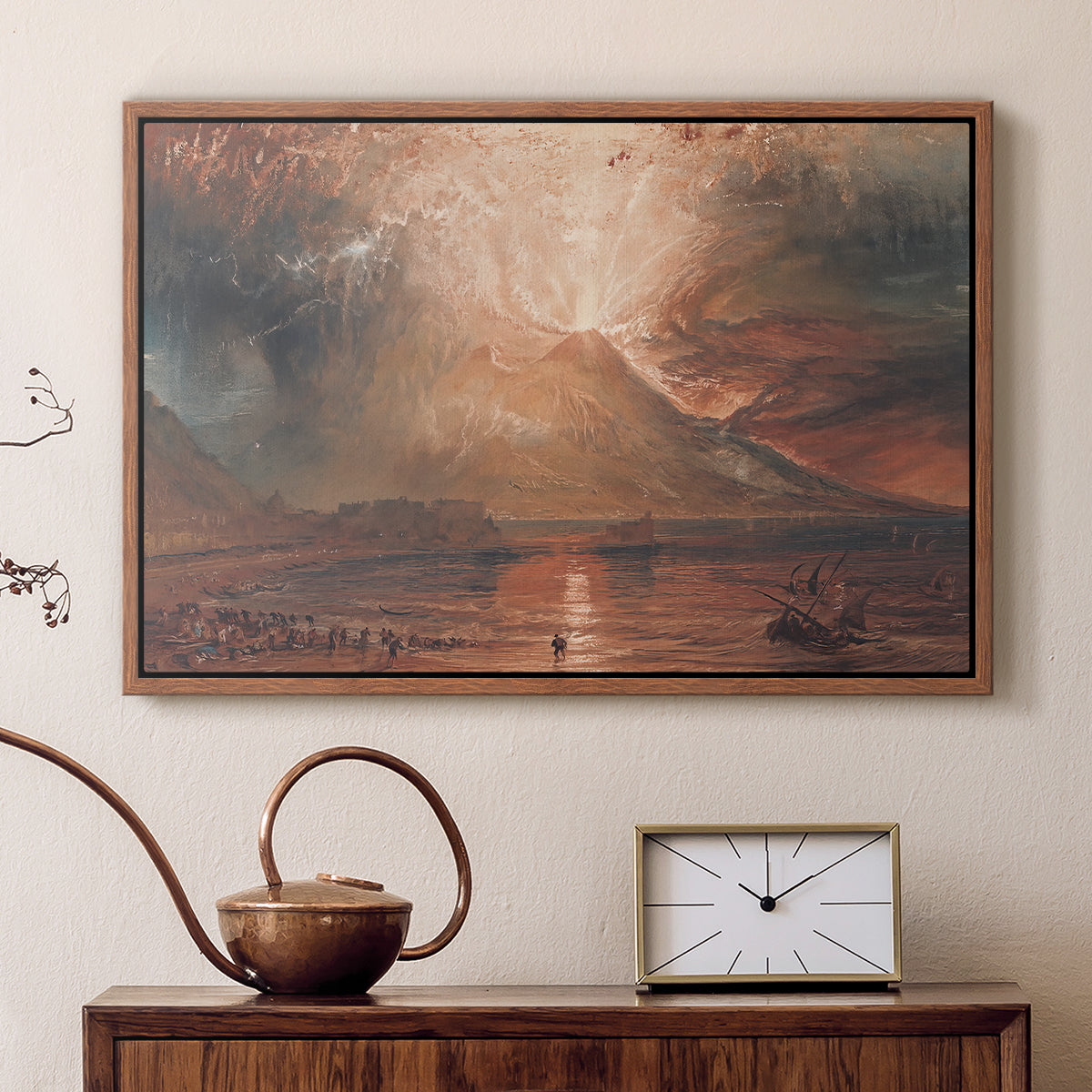 Vesuvius in Eruption, c. 1817 - Floater Framed Canvas Print