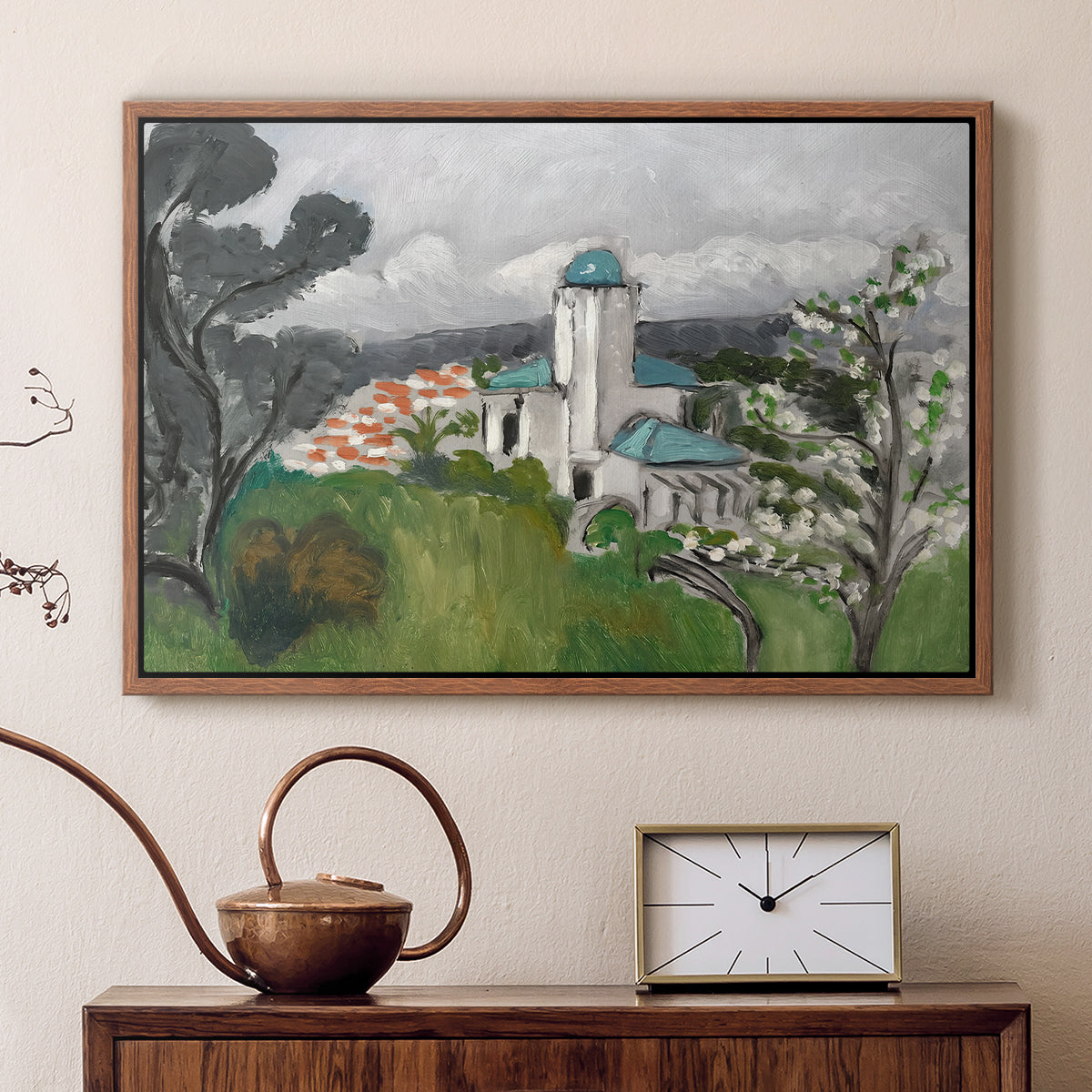 The Blue Villa (La Villa Bleue), c. 1918 - Floater Framed Canvas Print
