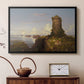 Italian Coast Scene with Ruined Tower, 1838 - Floater Framed Canvas Print