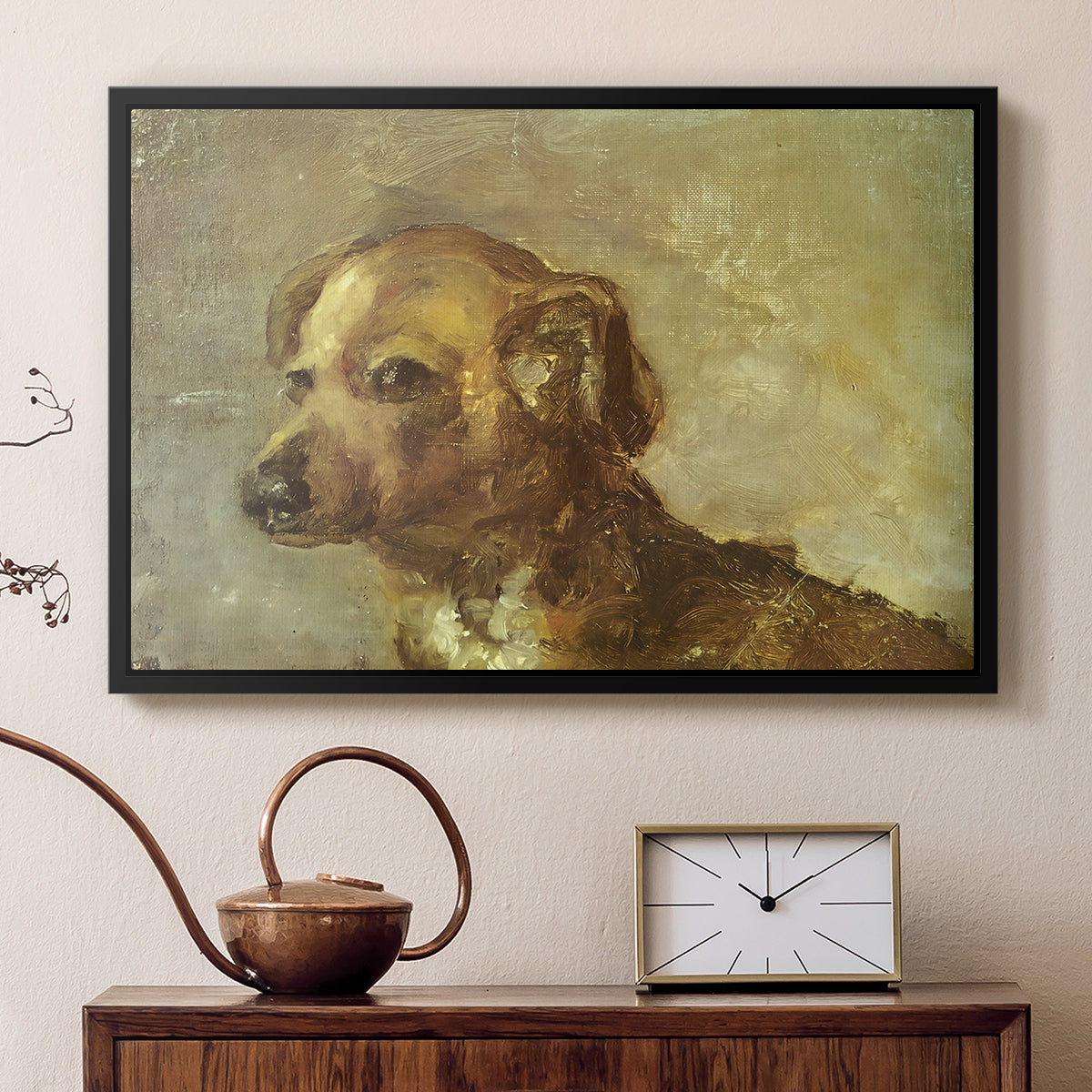 Cliper, the Artist's Dog, 1895 - Floater Framed Canvas Print