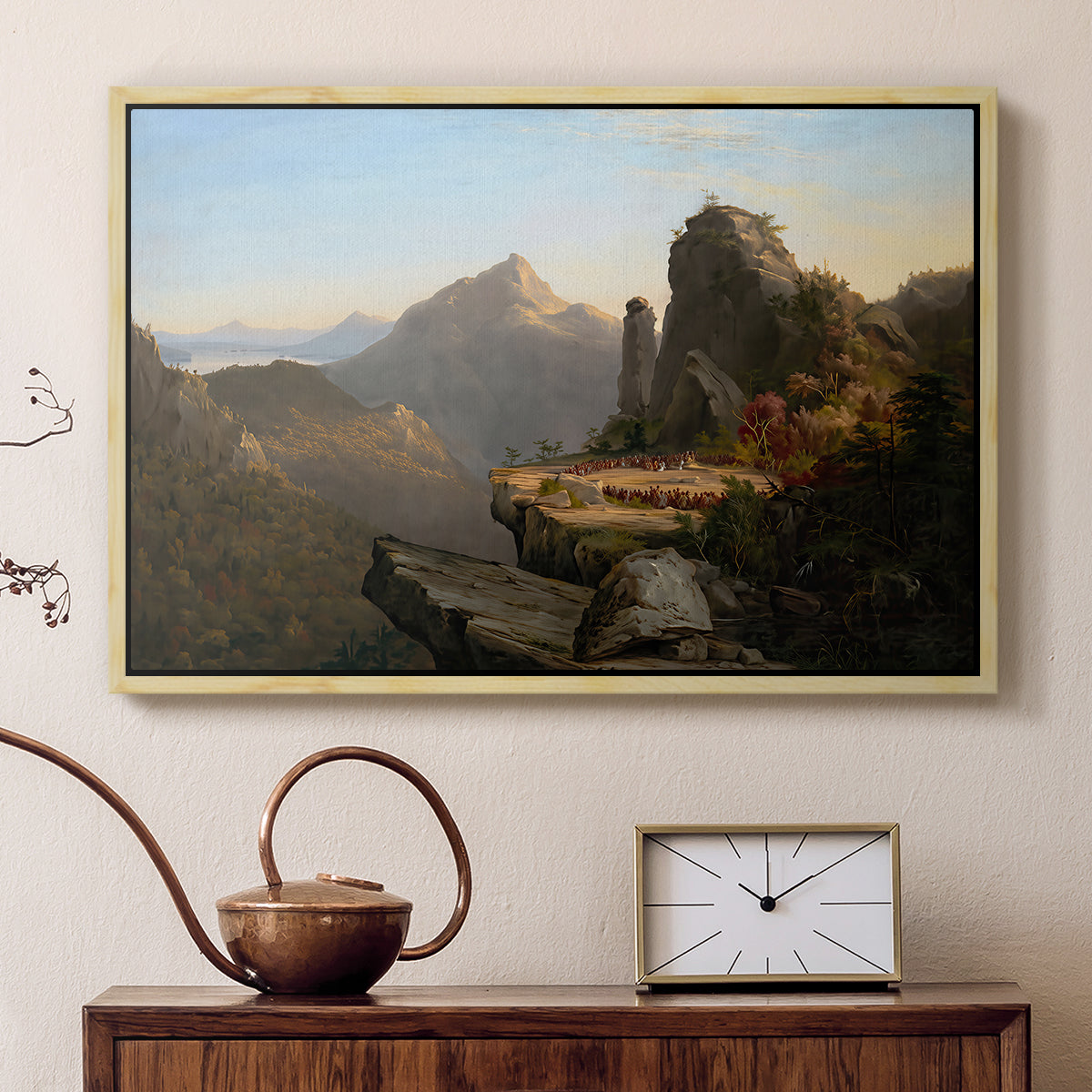 Scene from “The Last of the Mohicans”, 1827 - Floater Framed Canvas Print