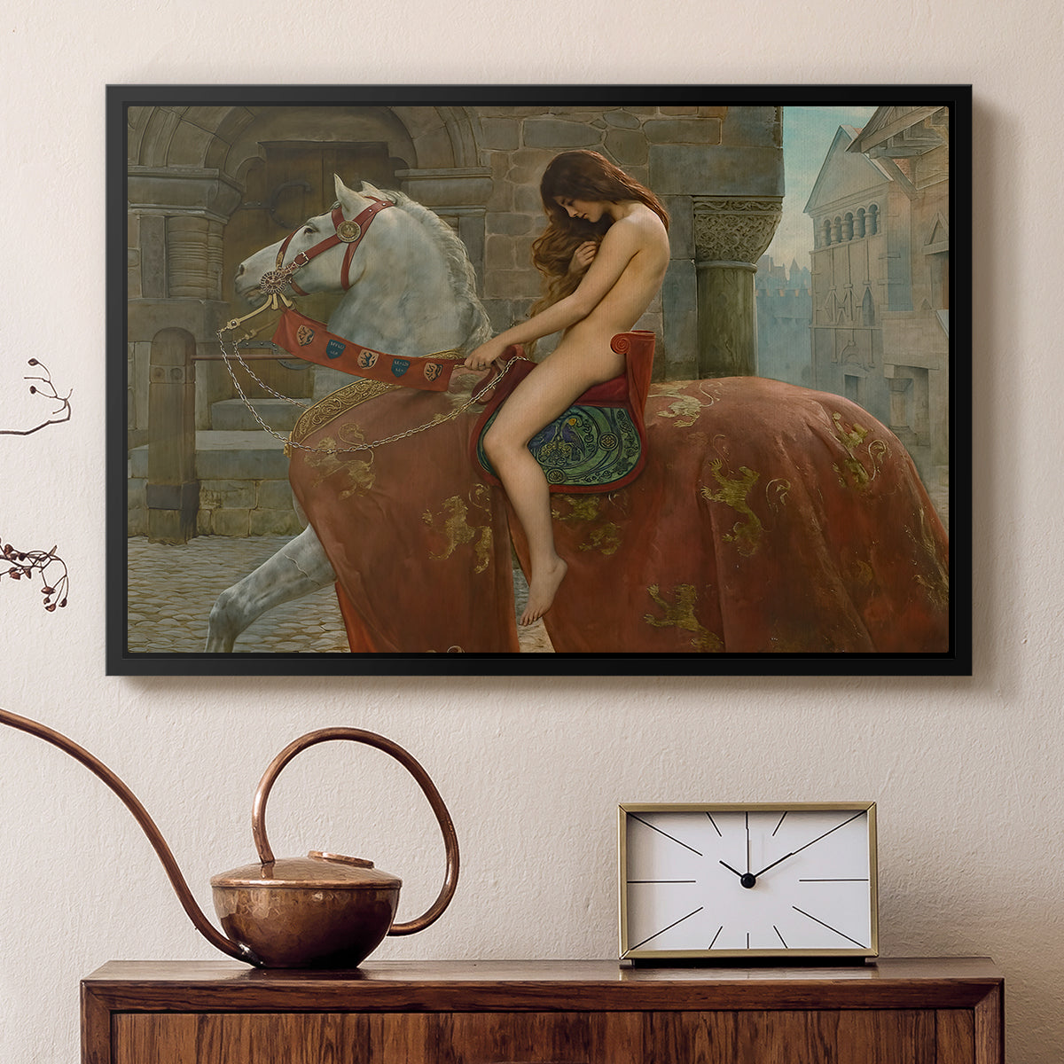 Lady Godiva, 1898 - Floater Framed Canvas Print