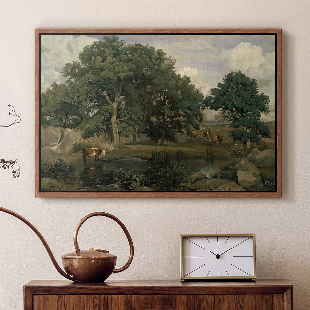 Forest of Fontainebleau, 1846 - Floater Framed Canvas Print