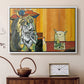 Woman Yelling at a Cat Meme (Picasso Parody) - Floater Framed Canvas Print