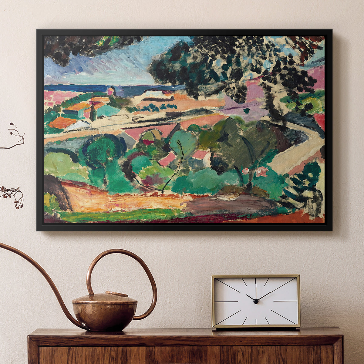 Landscape at Collioure, 1907 - Floater Framed Canvas Print