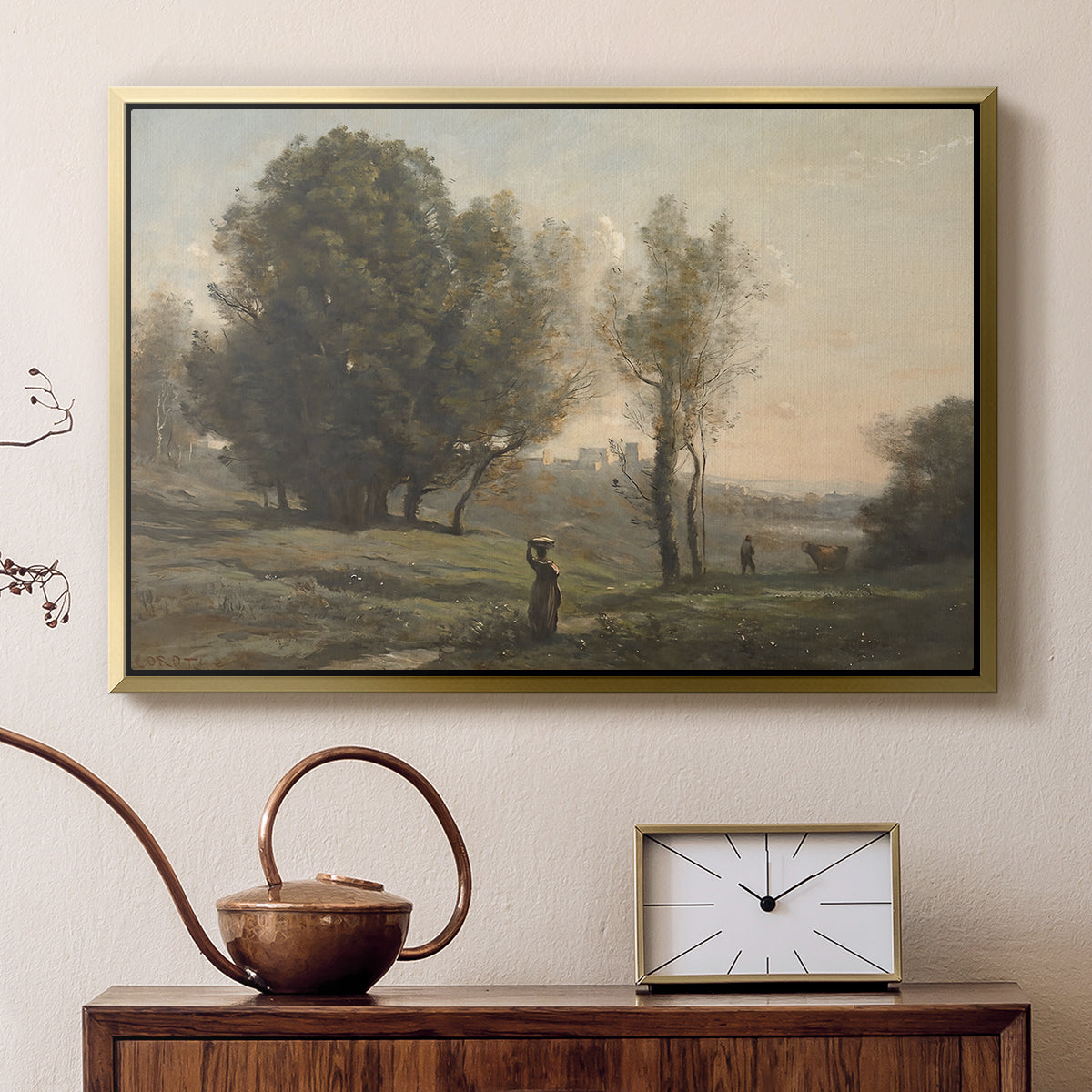 Landscape (Souvenir of les landes), c. 1872 - Floater Framed Canvas Print
