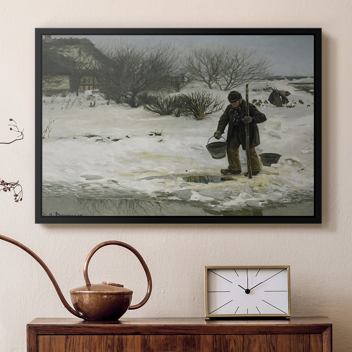 Tøsne, 1895 - Floater Framed Canvas Print