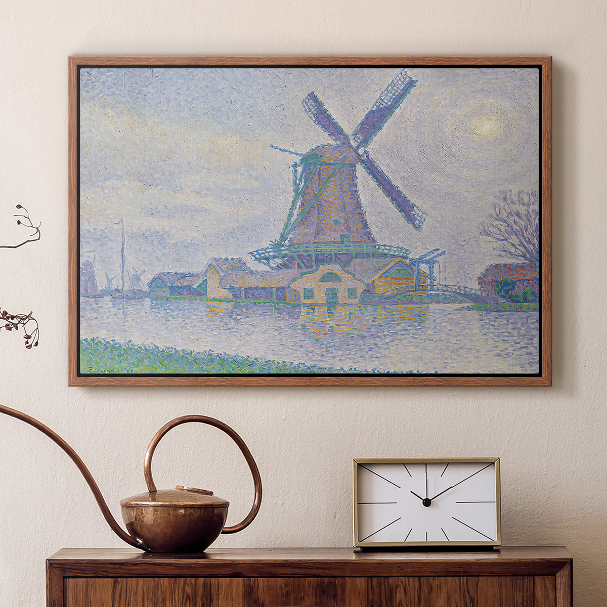 Mill of Edam (Moulin d'Edam), 1896 - Floater Framed Canvas Print