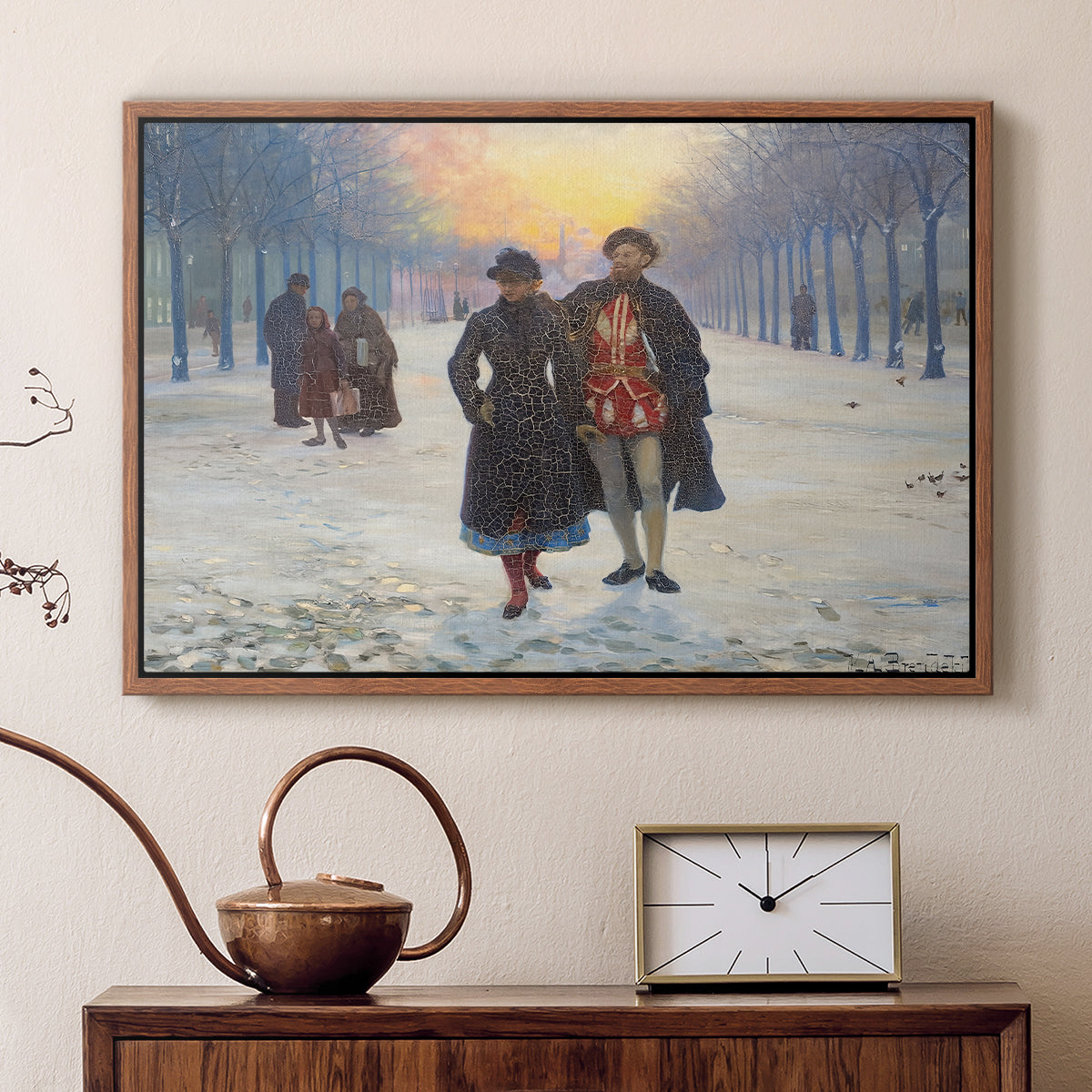 Morning after the Carnival, 1884 - Floater Framed Canvas Print