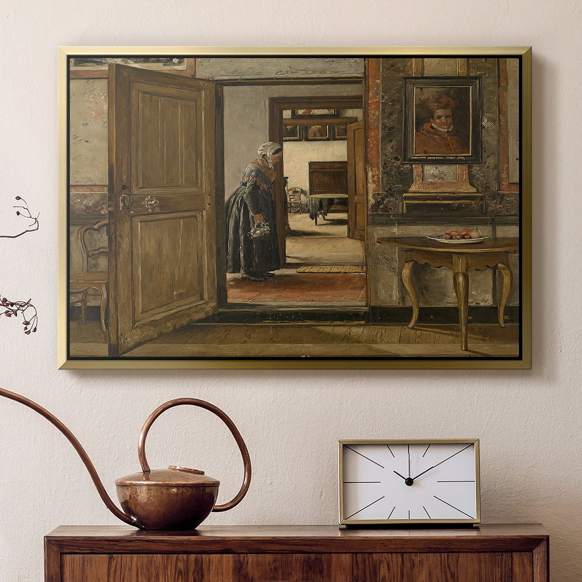 Interior of the Terninck Institution in Antwerp, 1884 - Floater Framed Canvas Print