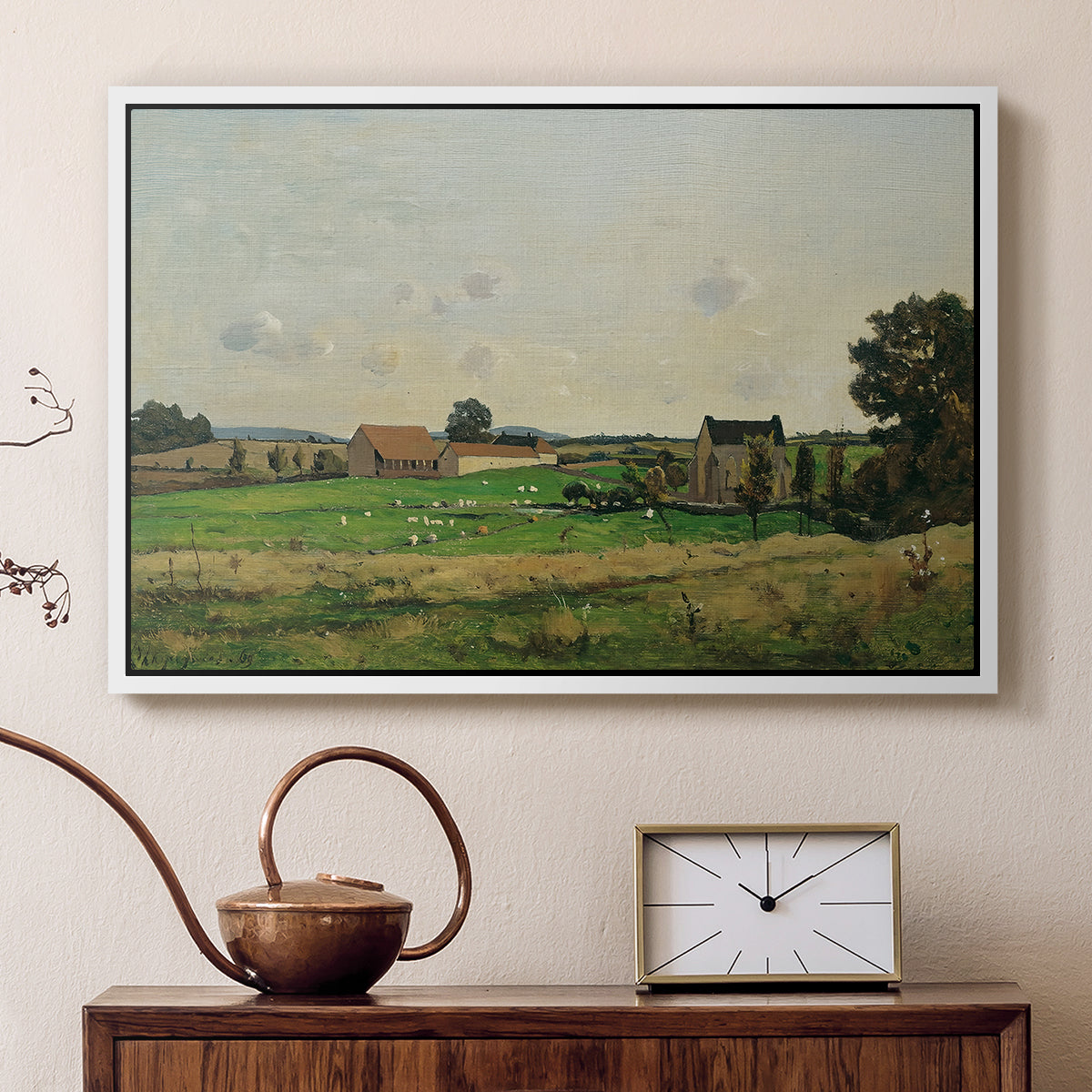 The Saulce Estate, 1869 - Floater Framed Canvas Print