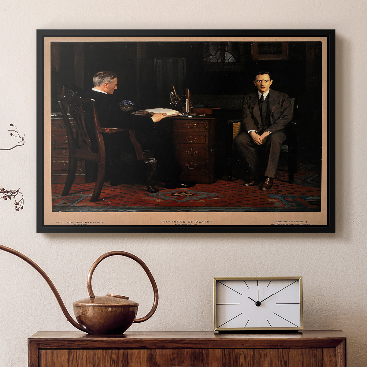 The Sentence of Death, 1908 - Floater Framed Canvas Print