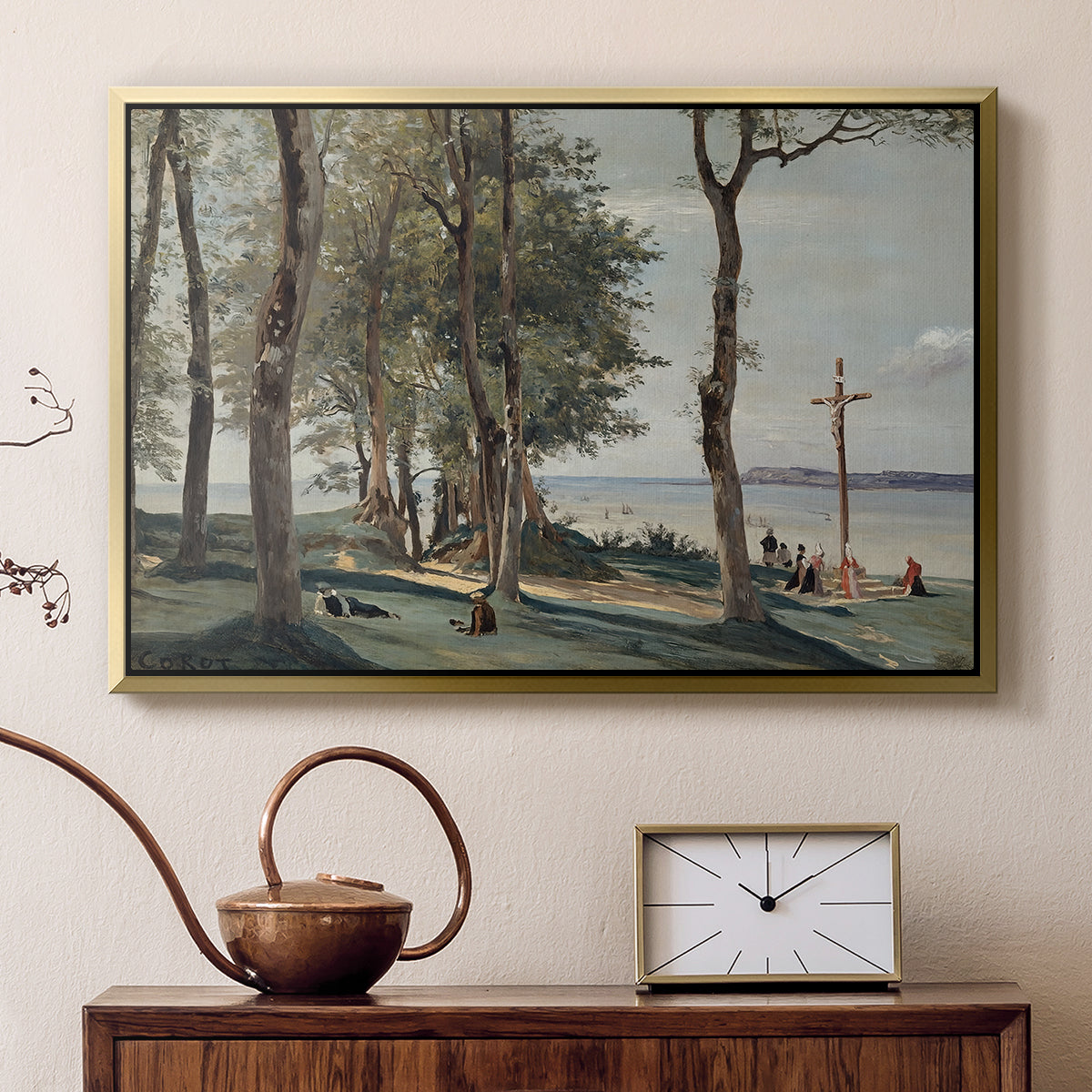 A Calvary on the Cote de Grace, c. 1829 - Floater Framed Canvas Print
