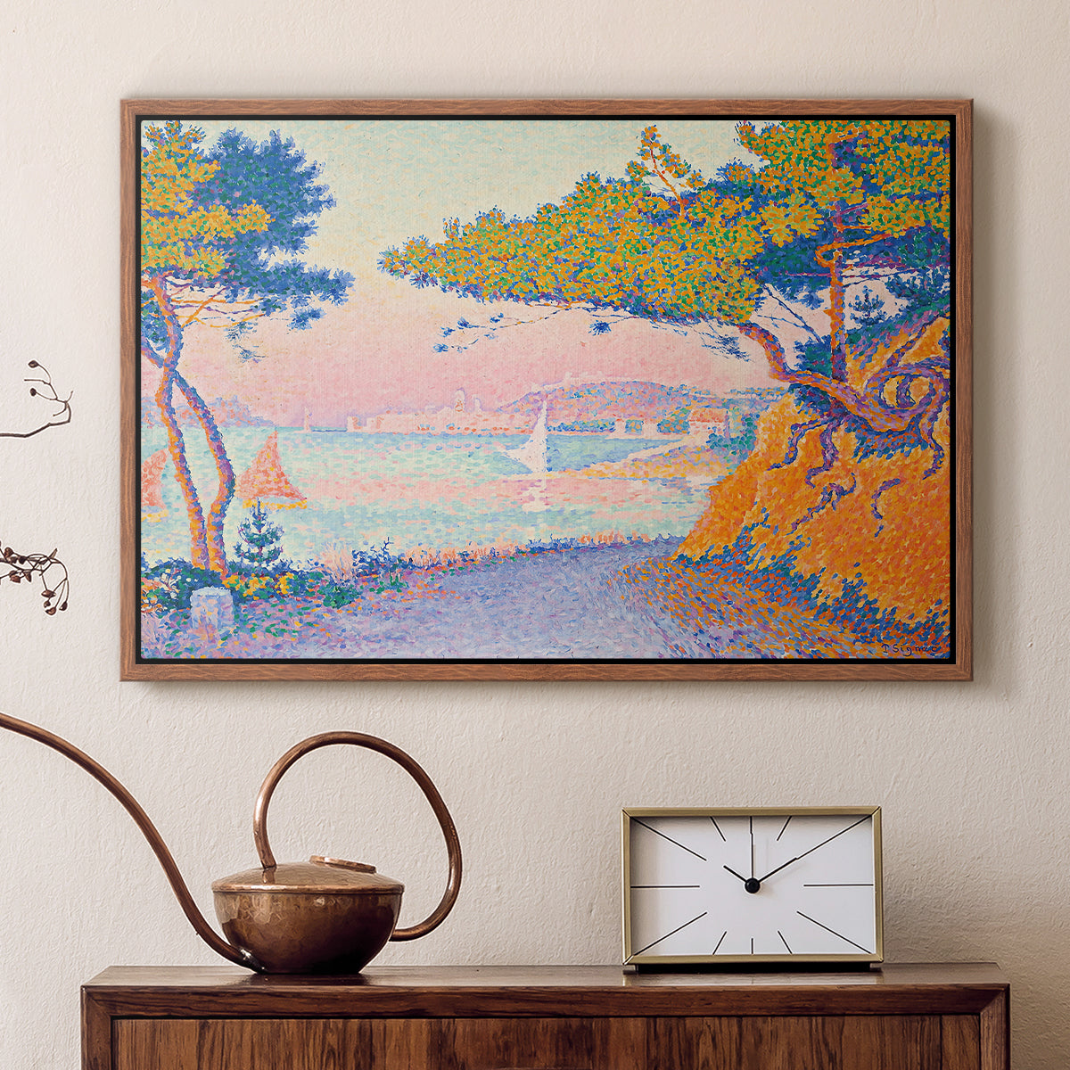 Golfe Juan, 1896 - Floater Framed Canvas Print