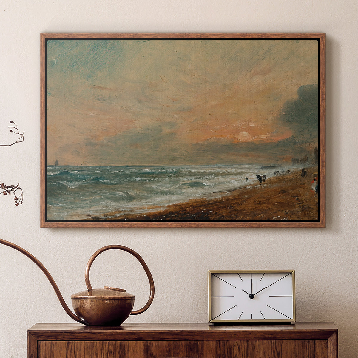Hove Beach, c. 1824-1826 - Floater Framed Canvas Print