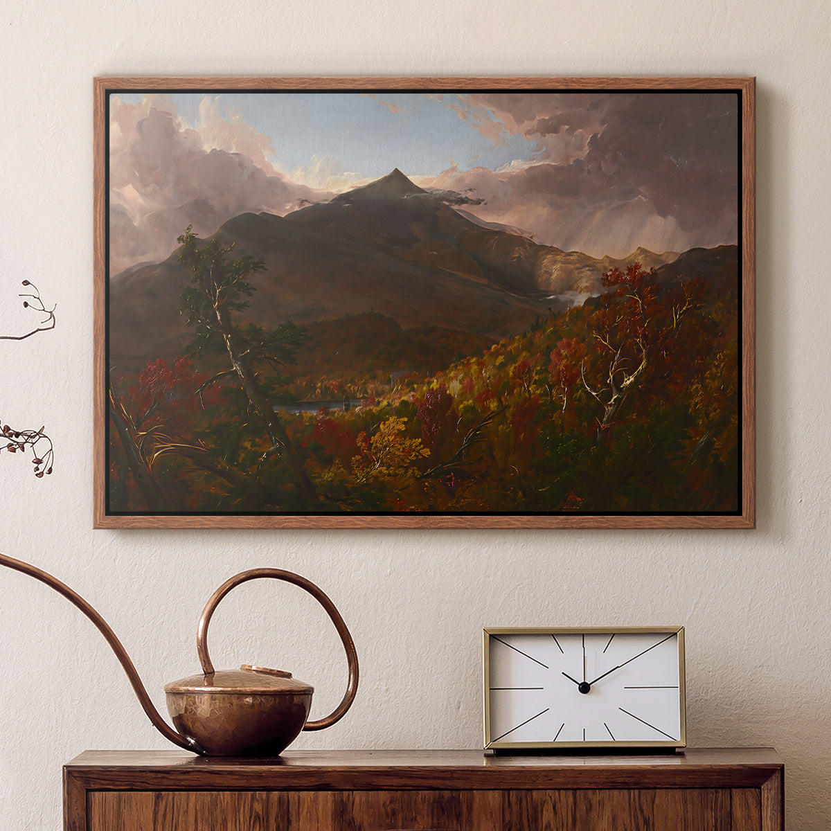 View of Schroon Mountain, Essex County, New York, After a Storm, 1838 - Floater Framed Canvas Print