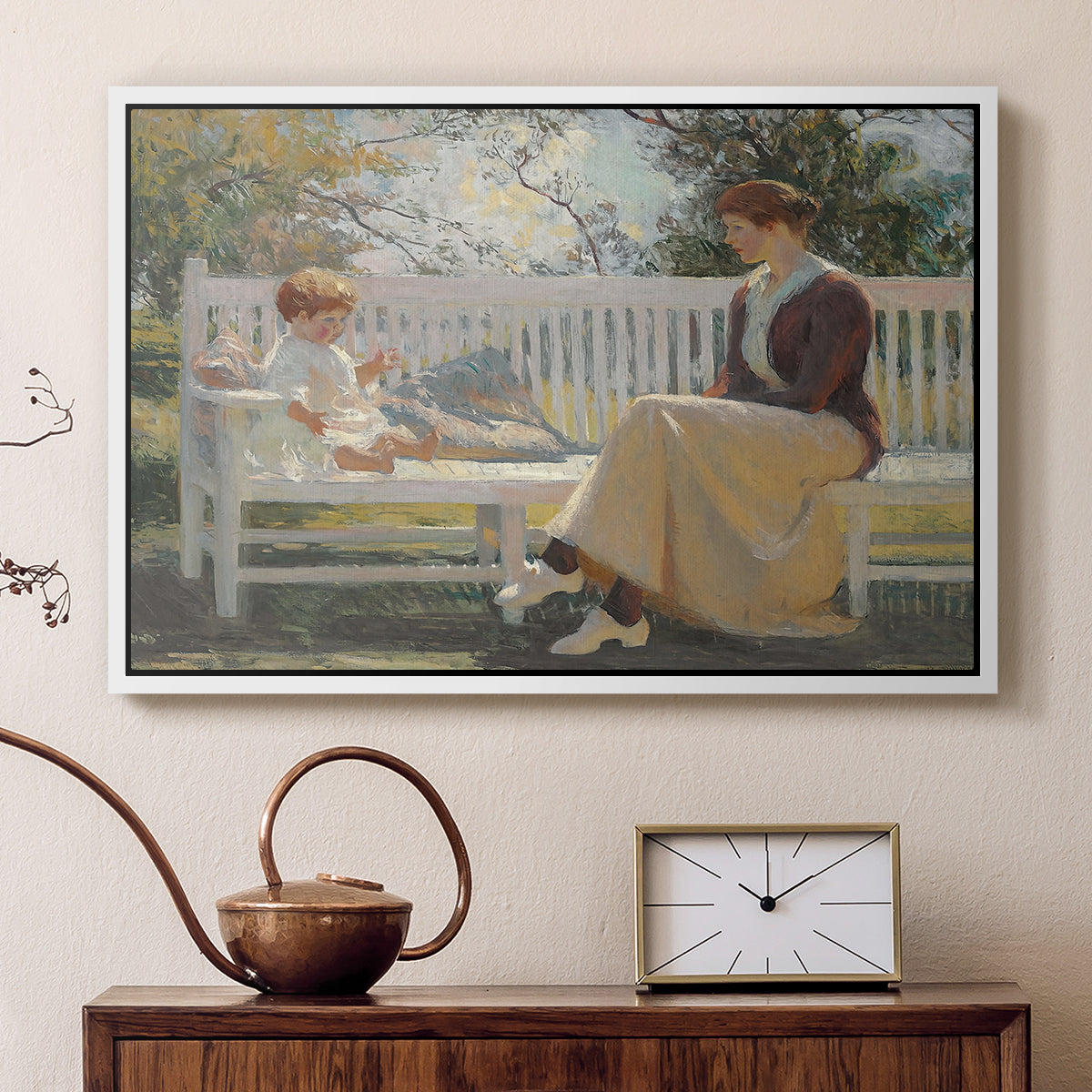 Eleanor and Benny, 1916 - Floater Framed Canvas Print