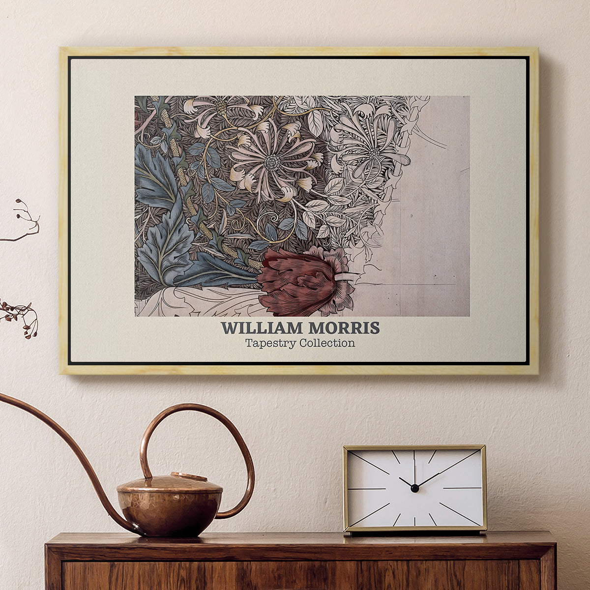 Honeysuckle (Tapestry Collection), 1874 - Floater Framed Canvas Print