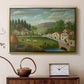 Pastoral Landscape with Stream, Fisherman and Strollers, 1875-1880 - Floater Framed Canvas Print
