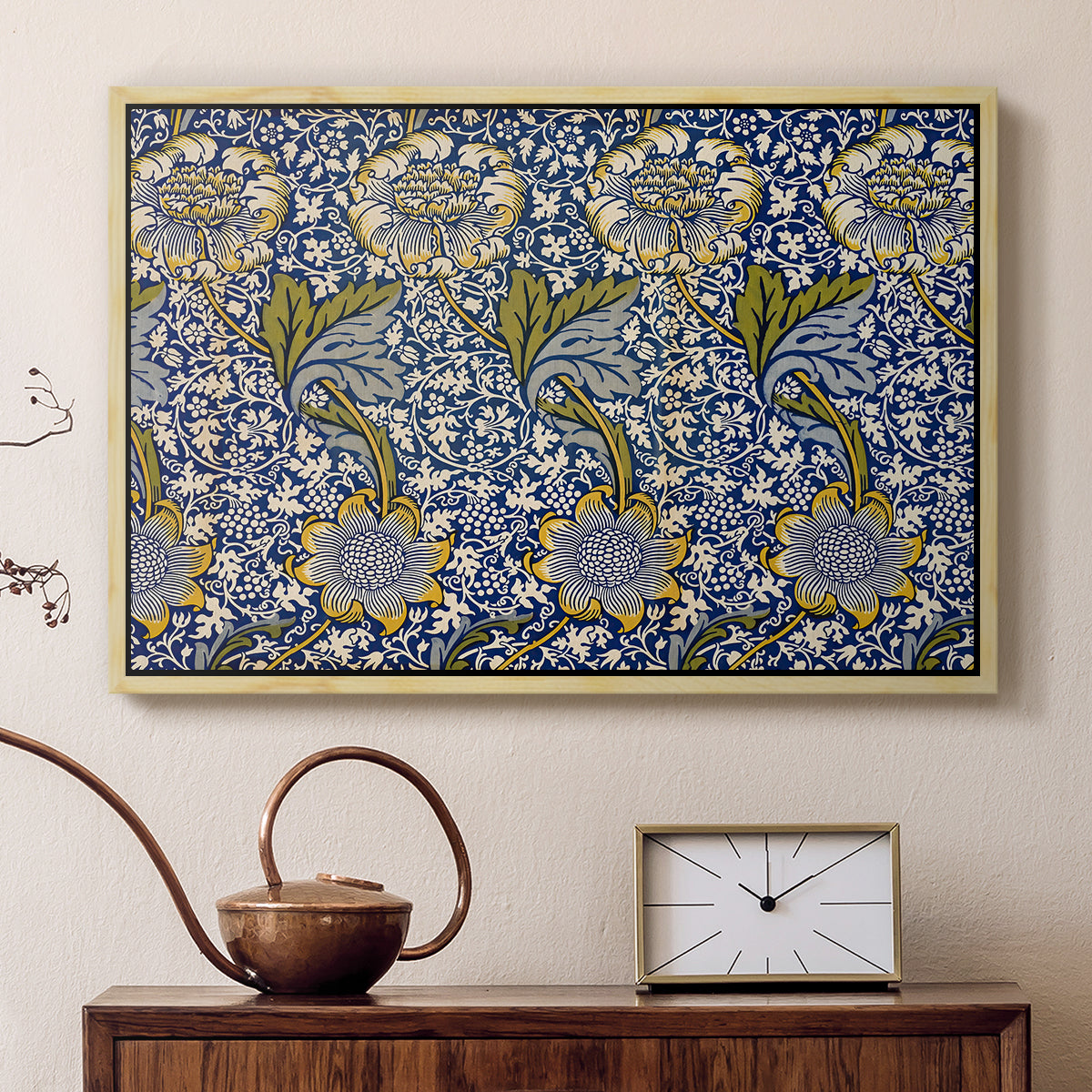 Kennet - Indigo/Gold, 1883 - Floater Framed Canvas Print