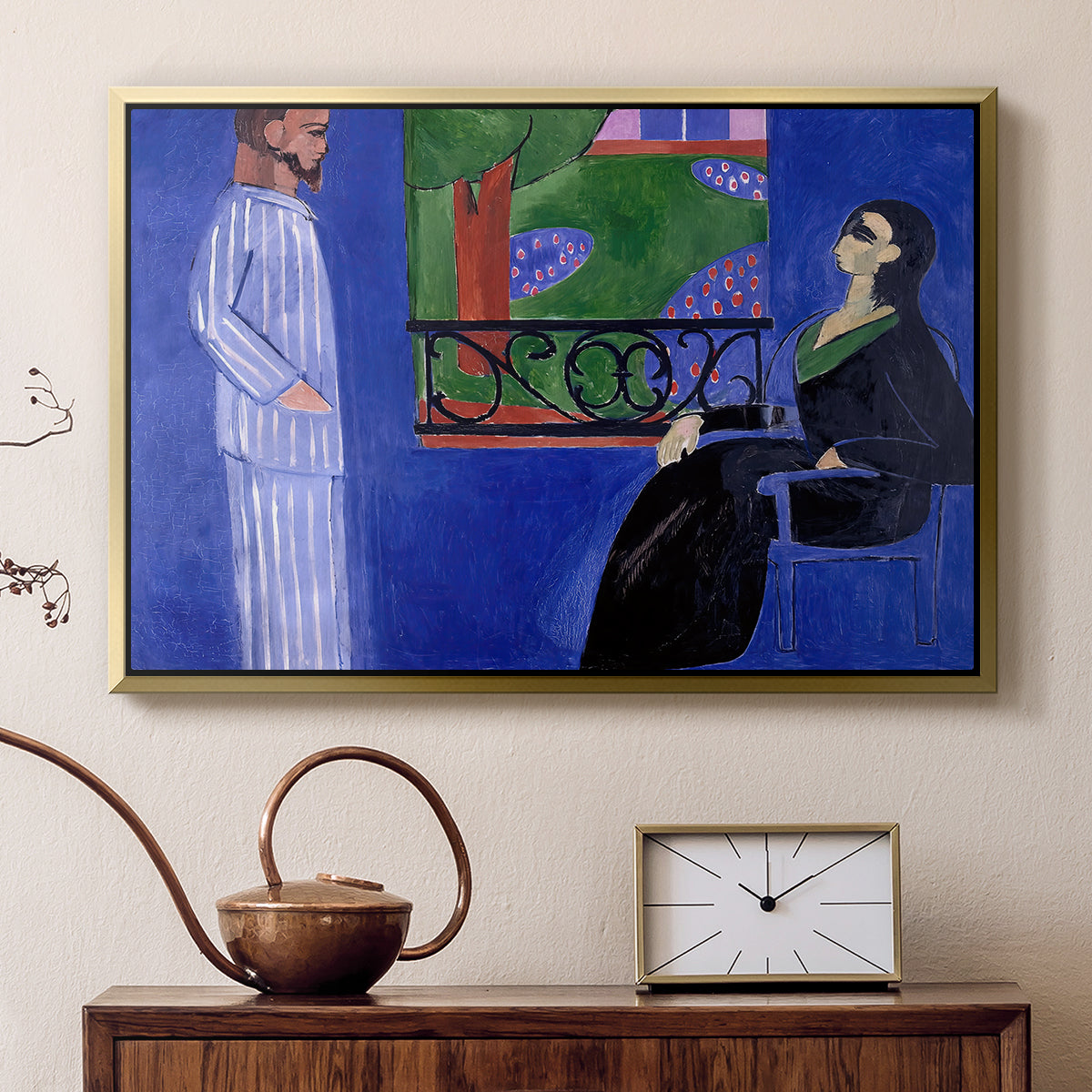 The Conversation, c. 1908-1912 - Floater Framed Canvas Print