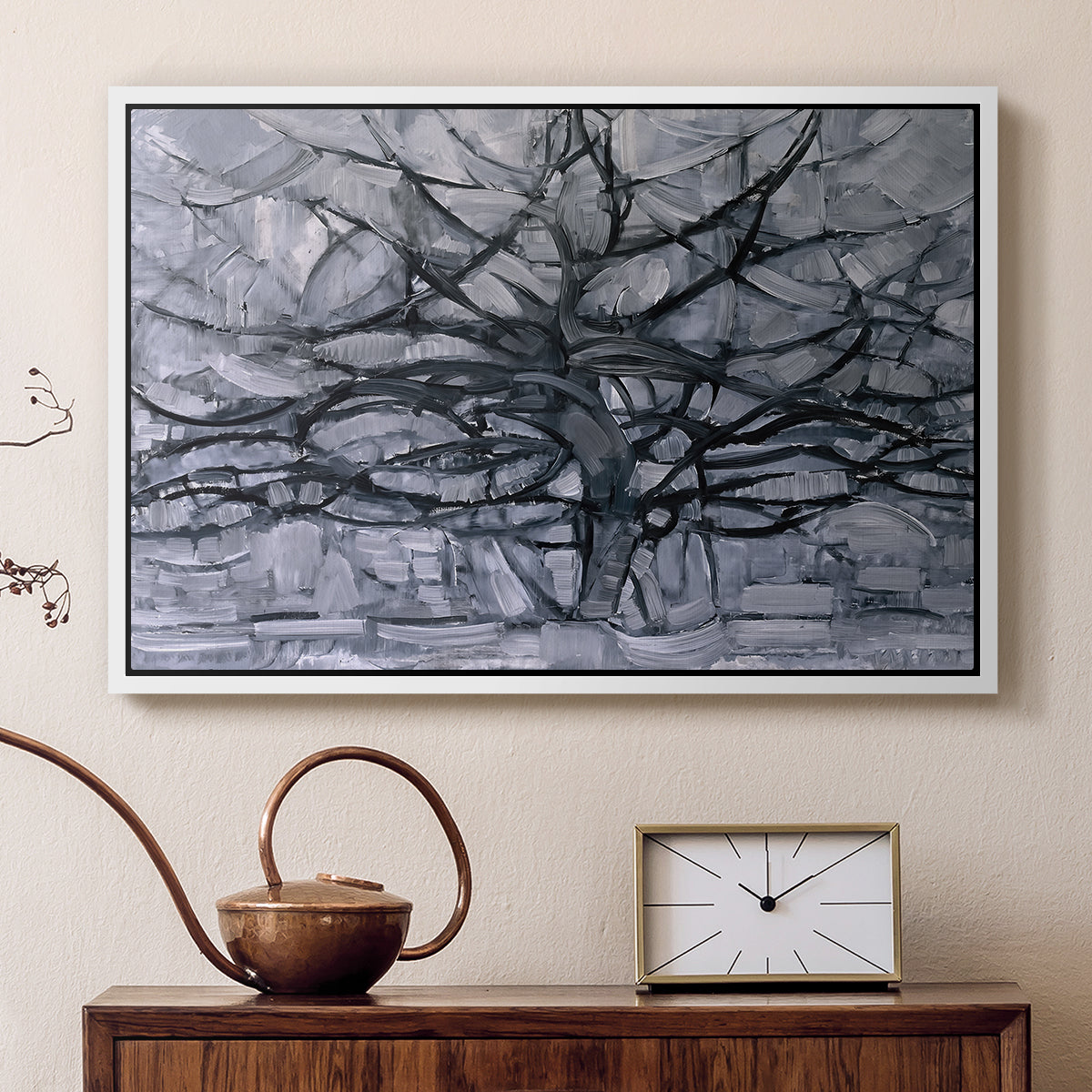 The Gray Tree, 1911 - Floater Framed Canvas Print