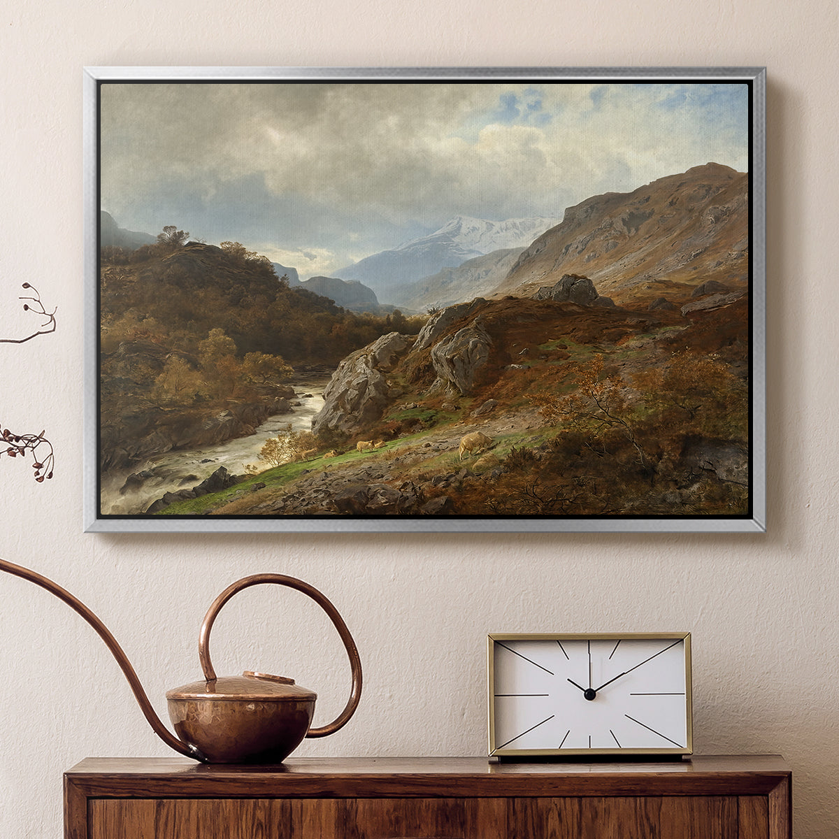 Mountain Landscape, 1864 - Floater Framed Canvas Print